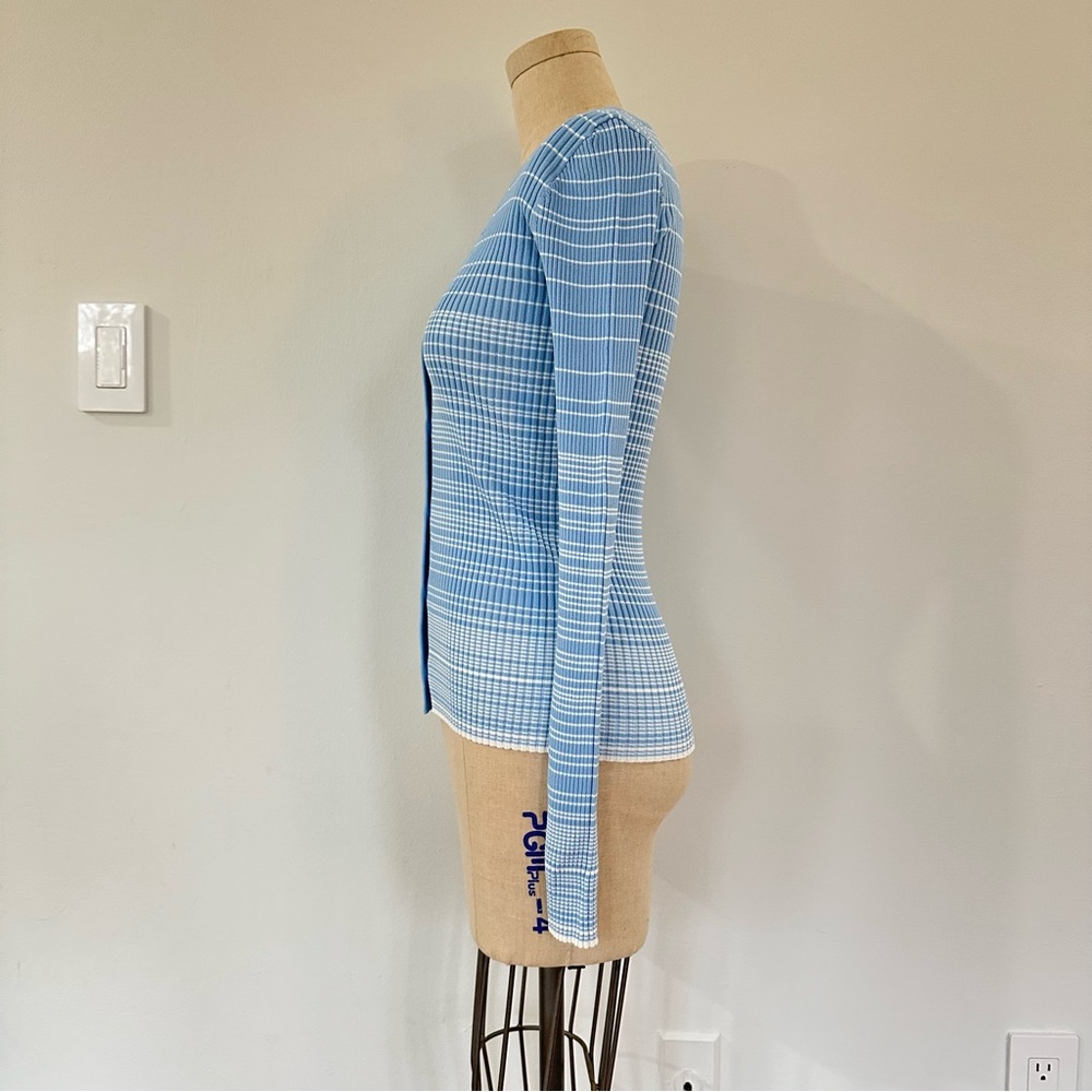 STAUD Color Block Ribbed Cardigan Sweater - Picture 7 of 11